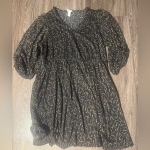 Ava & Viv Black Dress with Floral Design